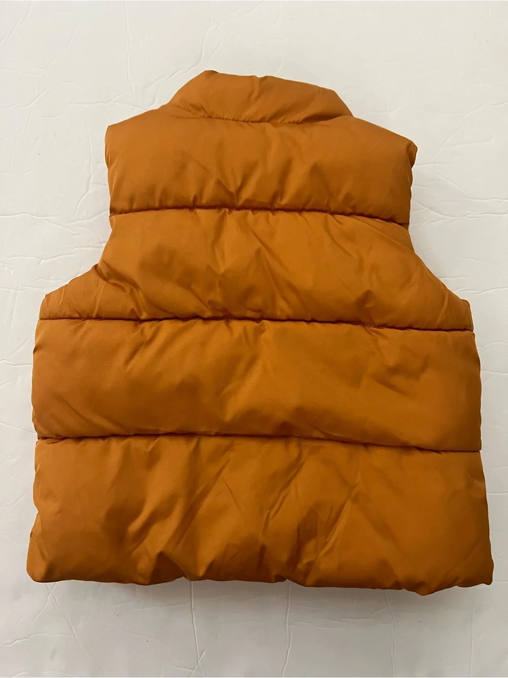 Old Navy 12-18m Kids Rust Orange Puffer Vest Fully lined with padding NWOT